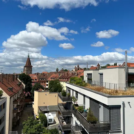 Penthouse-wohnung - Balkon - Dachterrasse - Zentrum Apartment Nuremberg